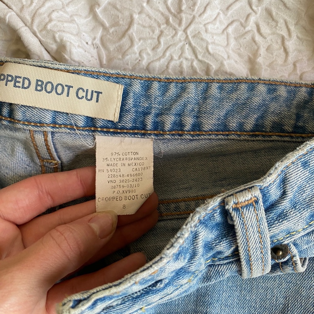Distressed Homemade Jean Shorts GAP